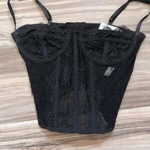 Black Lace Bustier Corset Top